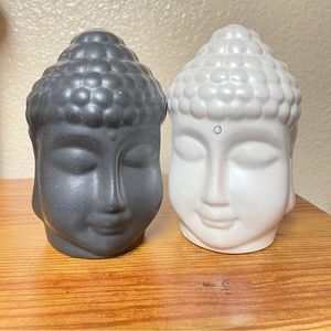 Ceramic a set of 2 Bhuda Heads Decor